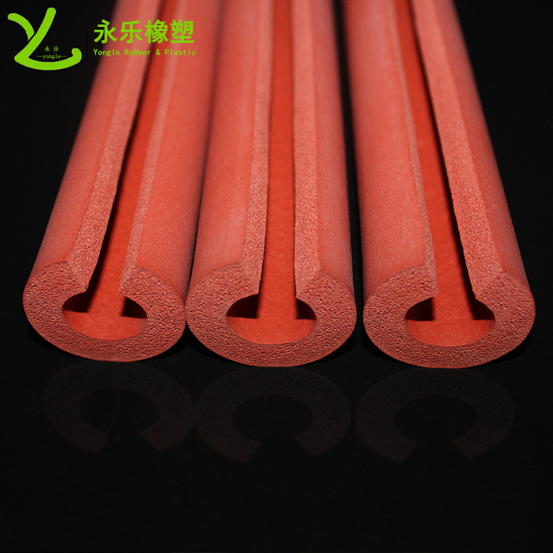 寧河開口發(fā)泡硅膠管，耐高溫發(fā)泡硅膠管，保溫發(fā)泡硅膠管，隔熱發(fā)泡硅膠管