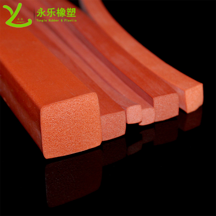擠出硅膠密封條，耐高溫發(fā)泡硅膠條，阻燃硅膠發(fā)泡條
