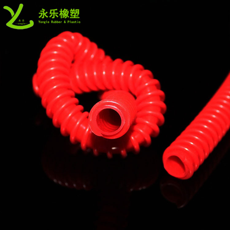 擠出醫(yī)用硅膠波紋管，紅色硅膠波紋管，耐高溫硅膠波紋管
